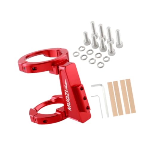 Colaxi Folding Bikes Fronts Mount Folding Bike Front Rack Adapter Portable Cargo Rack, Red