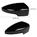 OWITAT Compatible with 2012-2018 Ford Focus RS ST MK3 Kuga Escape EcoSport C-Max S-Max Mirror Cover With With Turn Signal Light, Right Passenger Side Mirror Cap With Turn Signal, Glossy Black
