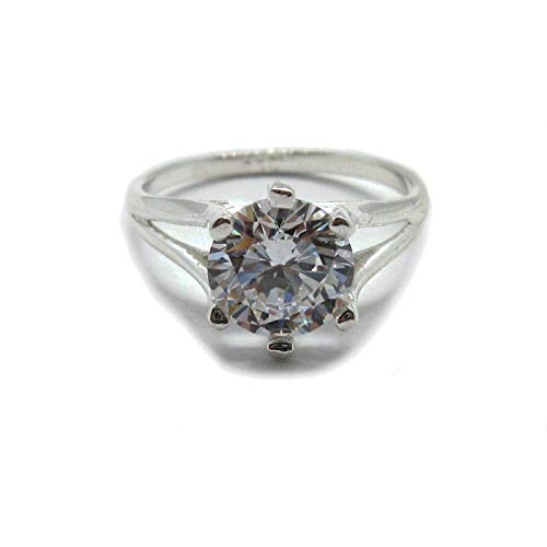 Bague argent 925 pierre 9mm R001841 cadeau idéal pour anniversaire de mariage