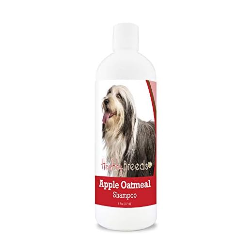 Healthy Breeds Bearded Collie Apple Oatmeal Dog Shampoo - All Natural, Tearless & Hypoallergenic Cleanser & Conditioner - Best for Dry, Itchy or Irritated Skin - 8 oz