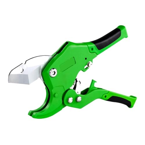 MZZYG Pipe Cutter PVC Pipe Cutter 42mm SK5 Material Aluminum Alloy Body Ratchet Scissors Blade PVC/CPVC/VE/PE House Hand Tools(Scissors plus blade)