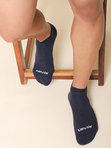 Image of Levi's LS304 Men's Compact Cotton Stretch Ankle Low Cut Socks (Pack of 3)
