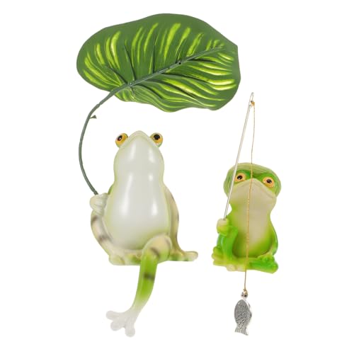 DIYEAH Adorable Figura de de Decoración Pequeña para Jardín Estanque y Patio Resistente la Intemperie Detalle Artesanal Realista para Exteriores Interiores