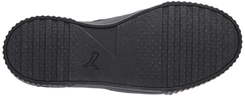 PUMA Women's Carina Mid Sneaker, Black Black, 7