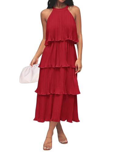 ZESICA Women's 2025 Summer Sleeveless Halter Neck...