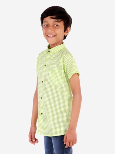Image of superminis Boy's Cotton Regular Fit, Half Sleeves, Collared Neck, Printed Shirts for Casual Wear
