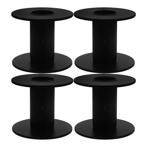 Gatuida 1 juego de bobinados para almacenamiento de cables, bobinas de cable reemplazables, bobinas de alambre vacías, bobina de alambre reemplazable, bobina pequeña, carrete vacío, color negro, 4