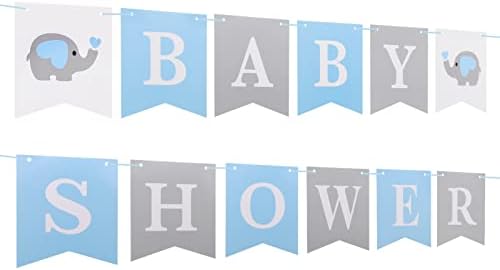 Phoetya Baby Shower Banners, Boy Baby Shower Decorations Baby Shower Letter Banner for Gender Reveal Decoration, Party Garland Photo Booth Props Supplies Decoration