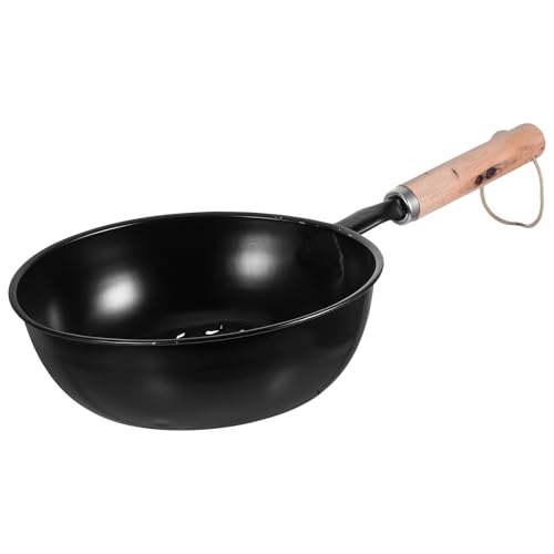 jojofuny Holzkohle Anzündkamin mit Holzgriff Tragbarer Grillkamin Kaminanzündertopf für Camping und Outdoor Grillen Leichter Holzkohlebrenner mit Ergonomischem Griff