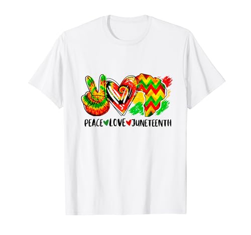 Paz Amor Juneteenth Libertad Afroamericana Historia Negra Camiseta