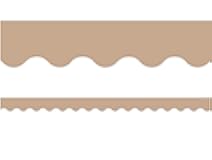 Teacher Created Resources Light Brown Scalloped Border Trim (TCR7129)