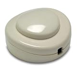 interruptor regulador para lampara de pie beige CABLEPELADO Interruptor de pie unipolar para lampara 2A 250V Beige