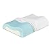 Sleep Innovations Cool Memory Foam Contour Pillow with Microfiber Cover, Made in The USA with a 5-Year Warranty-Queen Size, White