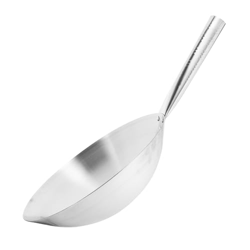 Wok de acero inoxidable con mango resistente al calor miniatura 1