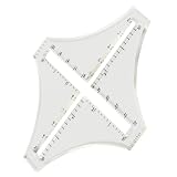 CORHAD Acryl Strickrechner und Nählineal mit Präziser Messfunktion für Nadelstärke und Sichere Anwendung bei Kleidungsgestaltung und Näharbeiten