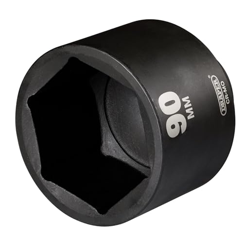 Image of Draper HI-TORQ Deep Impact Socket, 1" Square Drive, 90mm - 08527-6-Point CR-MO Steel