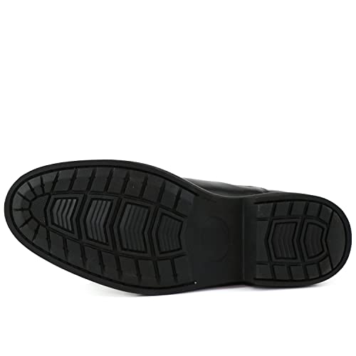 MJNY Mens Casual Comfortable Genuine Leather Chelsea Ankle Boots Lightweight Breathable Elastic Classic Fashion Chukka Dress Boots3