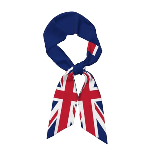 Women'S Fashion Scarf Vintage Britain British Flag Hair Satin Scarf Bandanas Headscarf Wrap Breathable Lightweight Neck Scarves For Handbag Accessories