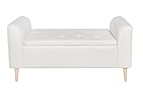 Farbe creme weiß Große Truhenbank Polsterbank Sitzbank Creme Weiß WS479