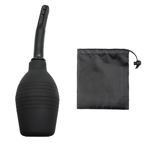 VEGCOO 310ML Silicone Enema Douche Kit With Storage Bag for Men Women - Cleaning Kit for Constipation