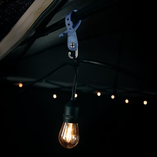 Camco Quick-Set RV Awning Party Light Hangers — 7-Pack — Securely Hangs Awning Lights for RV Canopy — Camping Essentials for Easy Outdoor Lighting (42700)