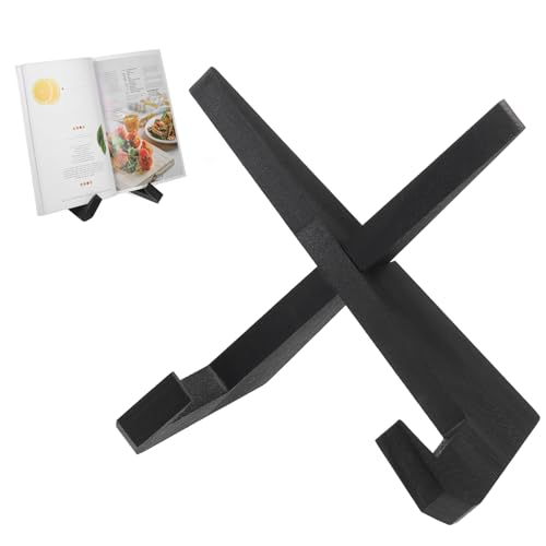 Unomor Cookbook Stand Solid Recipe Holder Book Holder Stand for Kitchen Reading Display Versatile Comfortable Viewing Angle Rustic Design for Heavy Books