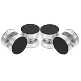 Yardenfun 4Stücke Empfindliche Lautsprecher Spring Pads für Stabilität Schutz für HiFi Anlagen bis rutschfest Stoßdämpfend Silberfarben