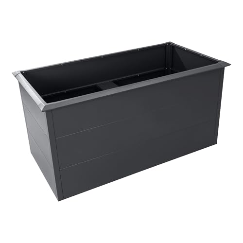 Zelsius Hochbeet für Garten, Terrasse oder Balkon Anthrazit RAL 7016 | 150 x 75 x 77 cm | Gemüsebeet, Blumenbeet, Pflanzbeet, Pflanzkasten, Blumenkasten, Gartenbeet