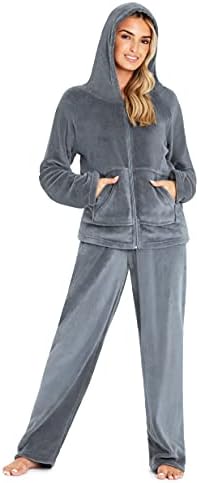 Pijama Invierno Mujer, Conjunto 2 Pzas. Pantalón y Manga Larga, Polar Suave con Estampado Animal Pijama Invierno Mujer, Conjunto 2 Pzas. Pantalón y Manga Larga, Polar Suave con Estampado Animal