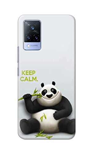 Image of PRINTFIDAA� Printed Hard Back Cover Case for Vivo V21 5G Back Cover (Cartoon Panda) -2808