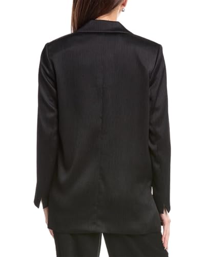 Anne Klein Women's Satin Crinkle Notch Collar One Bttn Jack2