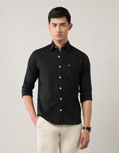 Image of Arrow Sports Men's Slim Fit Pure Cotton Dobby Shirt
