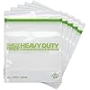 Smelly Proof Heavy-Duty Reusable Food Storage Bundle: XXL 2-Gallon, LRG Quart, and Expandable Snack Bags - Made in USA, BPA-Free Multi Size Pack - 20 Pieces