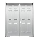 National Door Company 72 in. x 80 in. Right-Hand 6-Panel Classic Primed Steel Prehung Front Door on 6-9/16 in. Frame