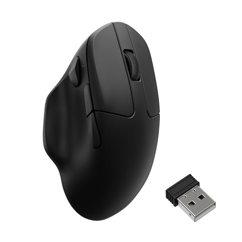 Keychron M7 8K Wireless Mouse, 30K DPI Optical Computer Mice, 2.4 GHz/Bluetooth/Wired with Macro Button 66g Lightweight Ergonomic, Up to 140 Hours Worktime for Laptop macOS/Windows - Black by Keychron - Used condition - US$61.67