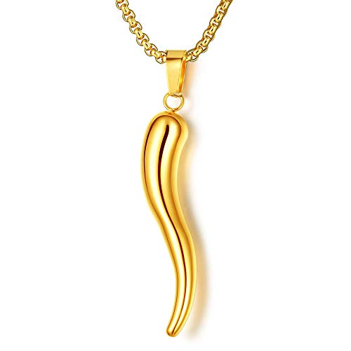 Axmerdal Men Women Pendant Italian Horn Charm Chili Pepper Pendant Good Luck Pendant