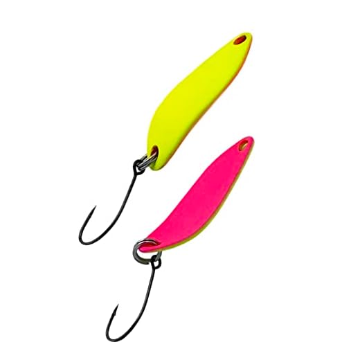 Beast trota Spoon – 3 g – Trout Fishing Spoon – Pesca UL (giallo neon – rosa fluo)