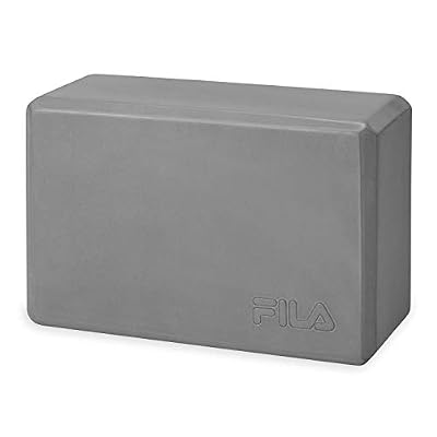 FILA Accessories Bloque de yoga - Bloques de espuma EVA para apoyo, equilibrio y estabilidad | Yoga, pilates, barra, estiramiento, meditación - Gris | Ya disponible en tu tienda friki favorita! En mundofriki.es!