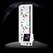 Thermalright Peerless Vision 360 ARGB White CPU Aio Cooler,PC 360 Specification Water Cooler System,3.95’’IPS LCD Screen with 480x480 Resolution,for AM4/AM5;Intel 1700/1851,3 Wireless Splicing Fans