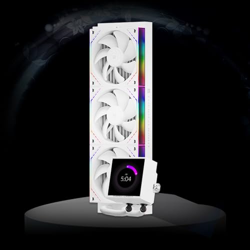 Image of Thermalright Peerless Vision 360 ARGB White CPU Aio Cooler,PC 360 Specification Water Cooler System,3.95''IPS LCD Screen with 480x480 Resolution,for AM4 /AM5;Intel 1700 /1851,3 Wireless Splicing Fans