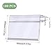 100 PCS Shelf Label Holder Clear Plastic Clip on Labels Shelf Tags for Wire Shelving 0.2'' to 0.4'' Wood Glass Shelves Sign Price Tags 1.57 x 3.15 Inches