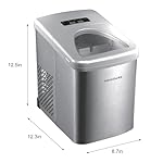 Frigidaire 26 Lbs per Day Portable Compact Maker, Ice Making Machine, Stainless, Medium - Image 5