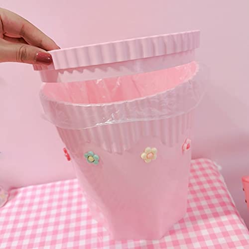 Caneca de basura de plástico sin tapa con anillo de presión miniatura 3