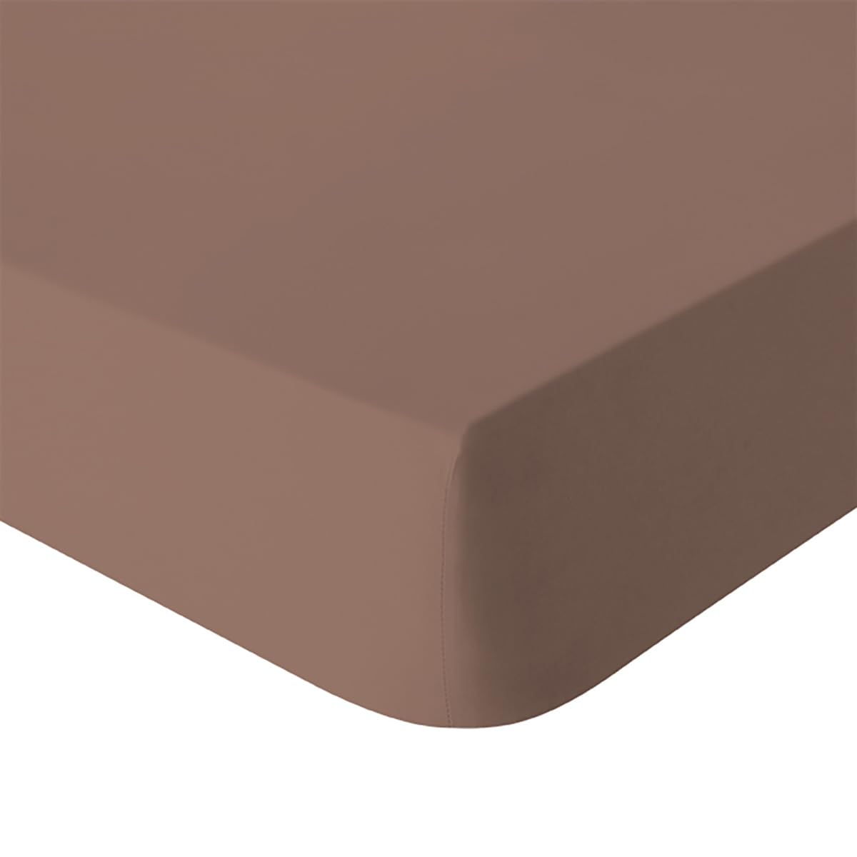 Plain Dyed Washed Cotton Percale Fitted Sheet, Delicate, 140 x 190 cm, ESSIX