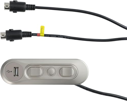 Great Furniture Deal Hand Control Handset with 5 Button 5 pin 2 Connection for Dual Moto Lift Chairs Power Recliner Replacement Parts - KDH127H-001, Silver