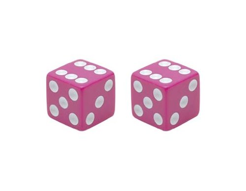 Lowrider Dice Valve Caps Pink.
