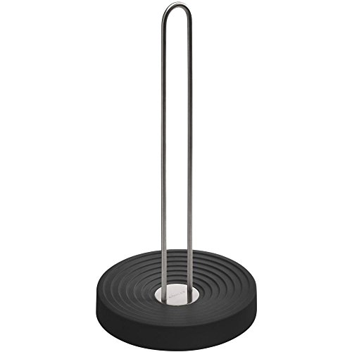 Kohler Paper Towel Holder with Weighted Base, Tension Loop, Quick One Handed Tear, (Fits Standard and Oversized Rolls), Charcoal