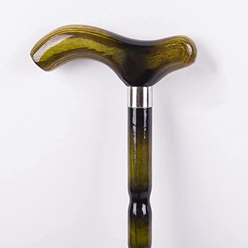 Canne en bois de type oiseau vert, long manche en bois massif