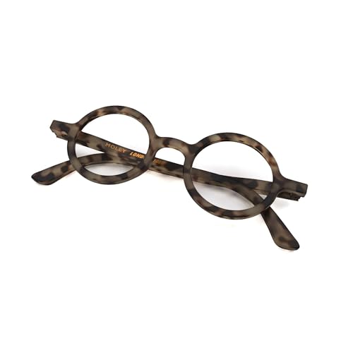 Image of LONDON MOLE Moley Blue light glasses | Round-shaped blue blockers | Anti-eyestrain | Unisex | Spring Hinges