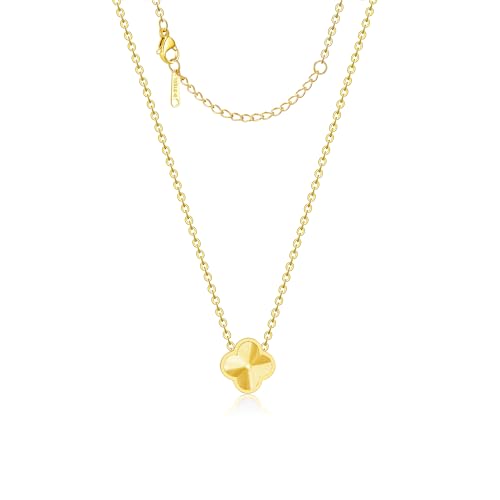 18K Gold Plated Clover Necklace for Women Four Leaf Clover Necklace Flower Lucky Pendant Dainty Jewelry Gifts